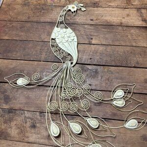Elegant Metal Peacock Wall Decor